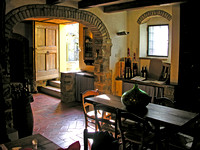 Inside view of wine cellar