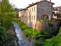 Greve river and former flour mill