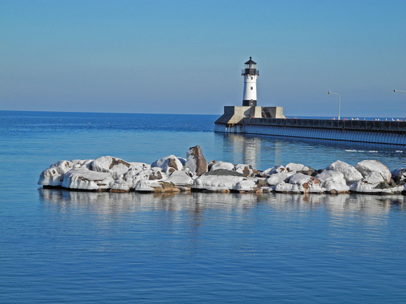 Winter Lighthouse Reflection