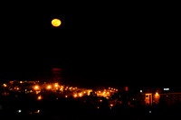 Red Moon rising over Duluth